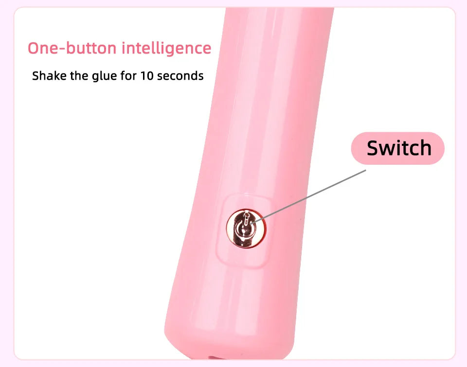 Portable Eyelash Glue Shaker USB Electric Wake-up Device for Nail Polish Tattoo Ink Pigment Liquid Shaking Machine Eyelash Tools