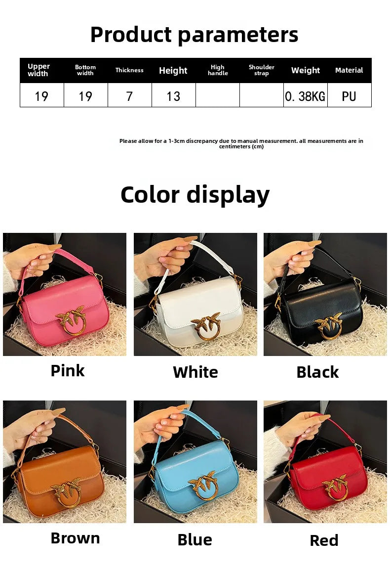 Ladies' Handbag, Swallow Bag, High-end, Fashionable, Versatile, Single Shoulder Crossbody Bag, Small Square Bag, Commuting Bag
