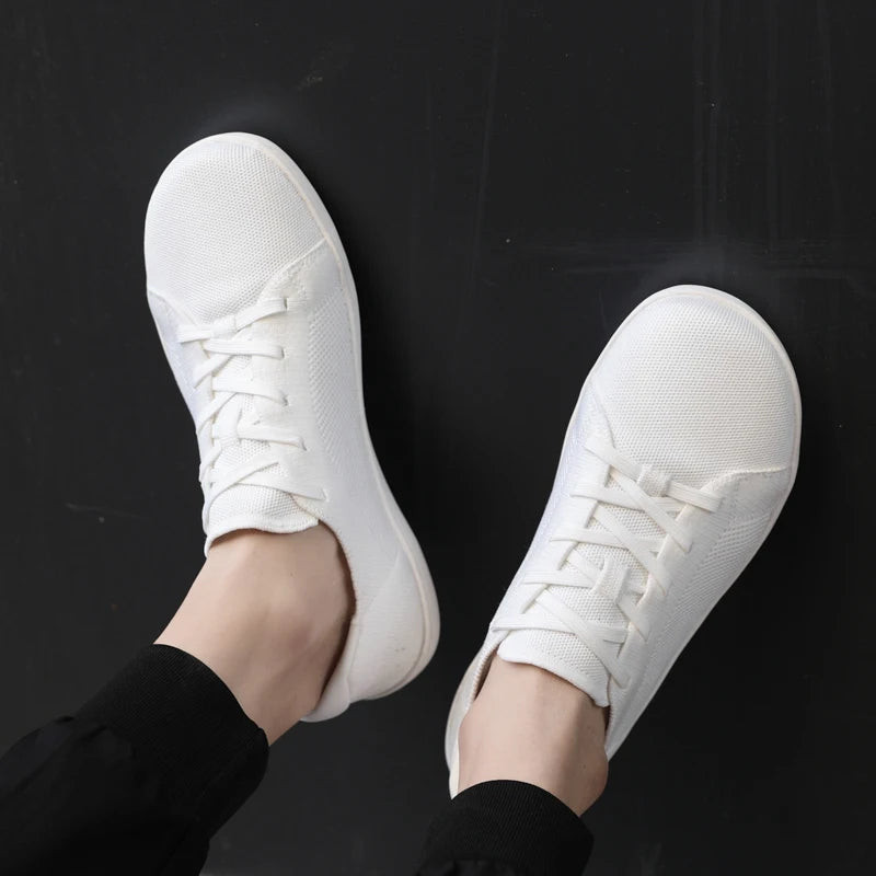 New wide toe shoes with wide toe, barefoot mesh fabric, breathable casual shoes