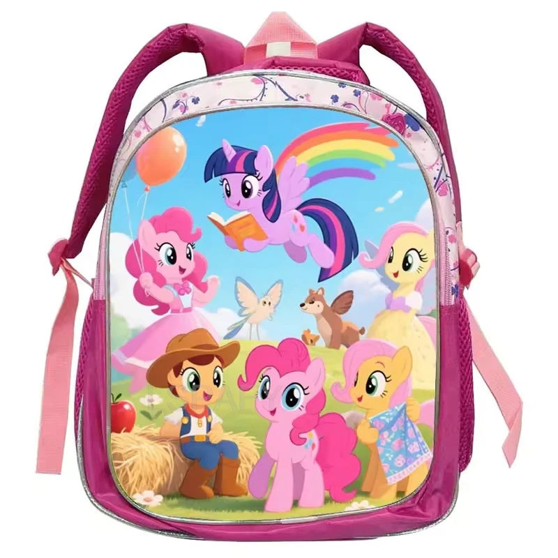 My Little Pony School Bags Kids Book Bags Prints Kindergarten Daypack Pink Cartoon Girls Schoolbags For 1-3-5Years Old