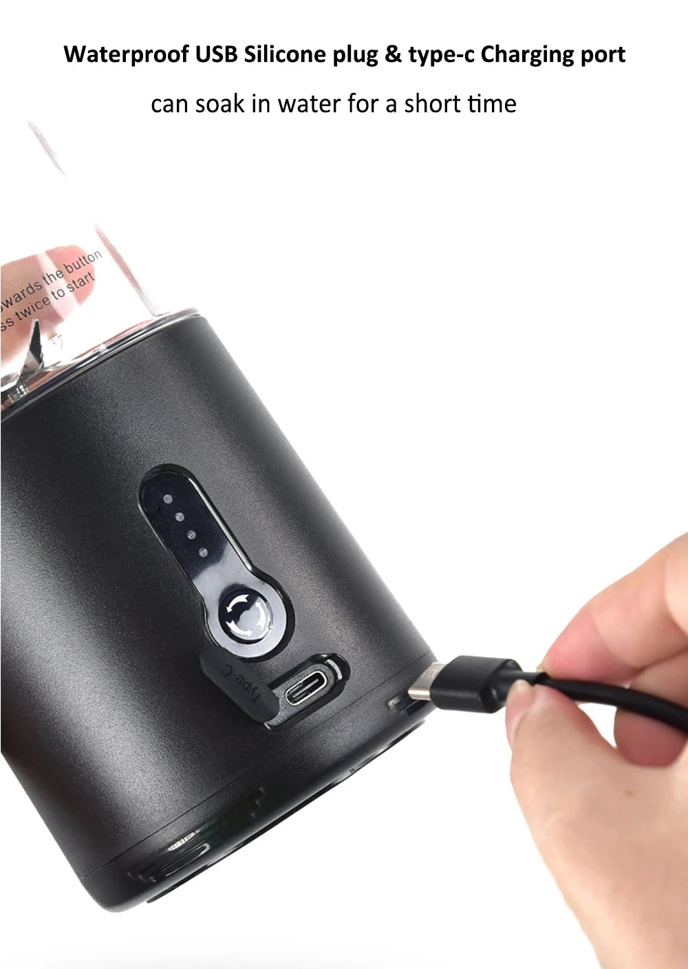 Portable Blender Smoothies Mini Portable Juicer Blender USB Rechargeable Portable Blender for Smoothies Fresh Fruit Juice Mixer