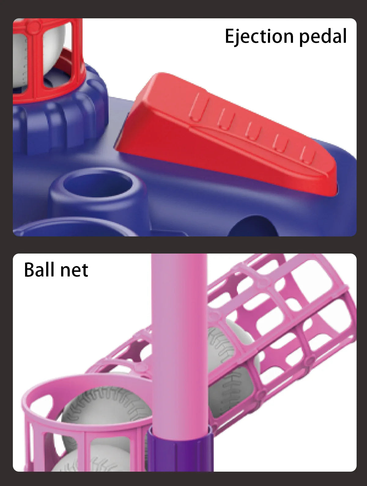 Baseall Set for Kids Indoor Outdoor Sport Toy 3-in-1 Baseball Set with Pitching Machine Adjustable Teeball Batting Toys for Boys