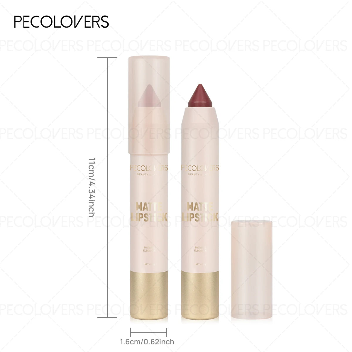 1PC Waterproof Matte Lipstick Pen-Long-Lasting, Waterproof, Moisturizing Formula in Various Shades of Pink, Red, and Nude