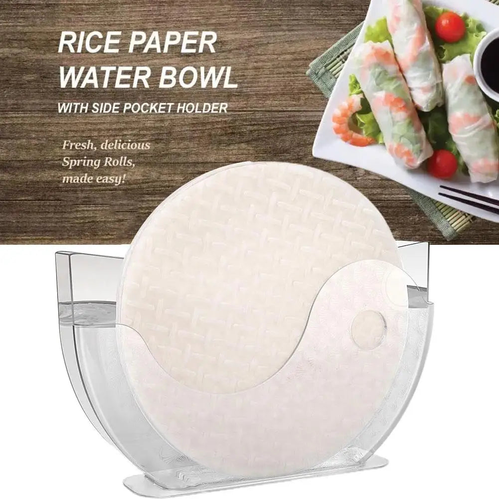 NEW High-end Rice Paper Wrappers Spring Roll Water Bowl Rice Paper Water Holder Vietnamese Pie Crust Box Creative Kitchen Tools