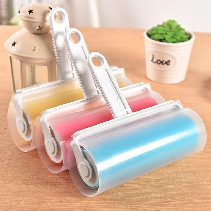 Water-washable Roller with Cover, Portable Clothes, Carpet Sheets, Wool-absorbing and Dust-adhering Roller Household  Tools