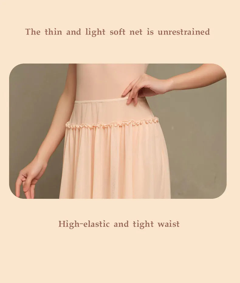 Ballet dress, adult female dance practice suit, chiffon skirt, dance performance gauze dress, gymnastics suit with skirt