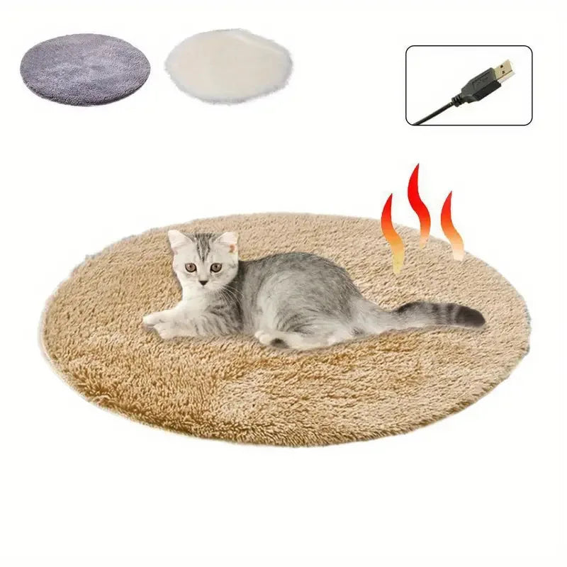 Pet Heating Pad, Electric Warm Mat for Cats and Dogs, Thermostatic & Waterproof, Chew-Resistant & Shock-Proof,  Pet Heater Bed
