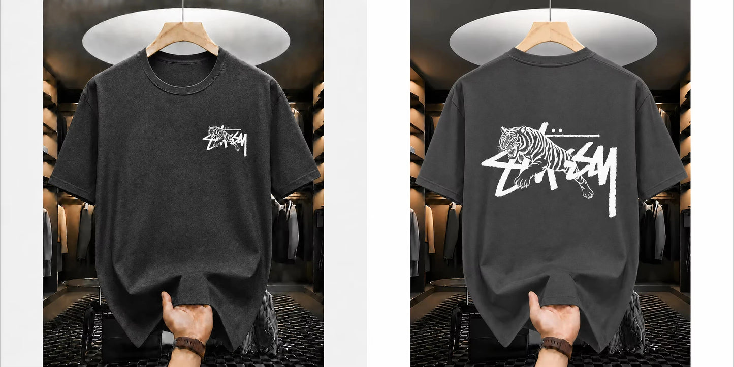 2026 Summer New  T-shirts Luxury Printed Top Pattern Short Sleeve Hip Hop T-shirt Men's Clothing Women's Alphabet T Shirt