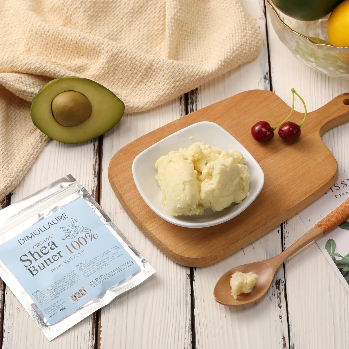 50g/100g Natural Organic Unrefined Shea Butter Oil Skin Care Body Massage Oil Moisturizing Nourishing Cosmetics Raw