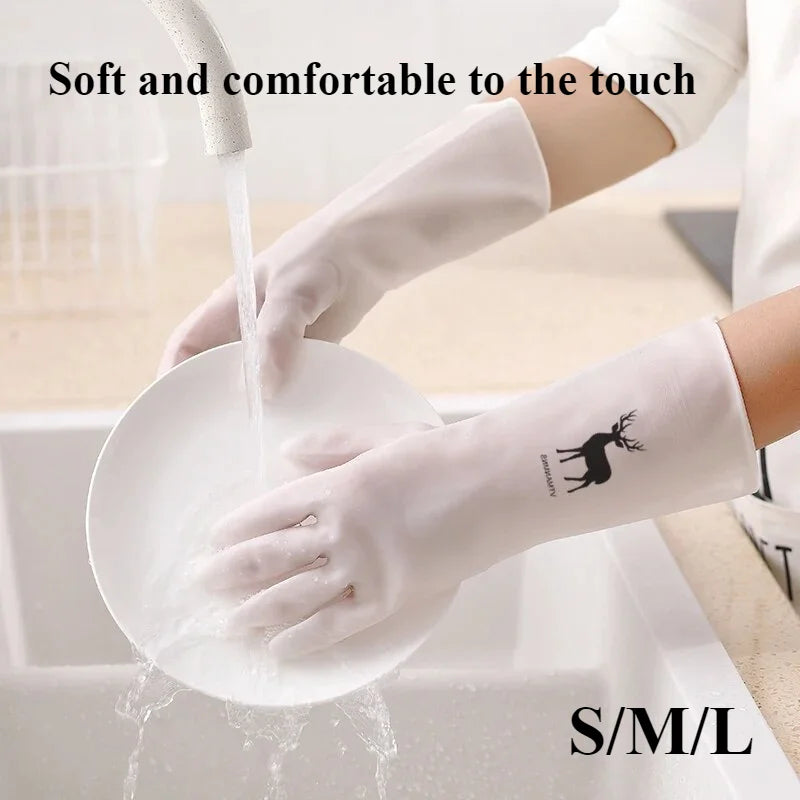 Waterproof Housework Cleaning Gloves Kitchen Cleaning Latex Laundry Dishwashing Gloves Wear Resistant Rubber Gloves