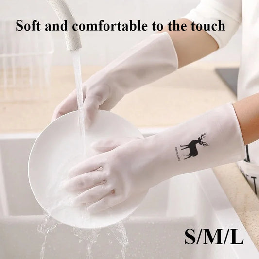 Waterproof Housework Cleaning Gloves Kitchen Cleaning Latex Laundry Dishwashing Gloves Wear Resistant Rubber Gloves
