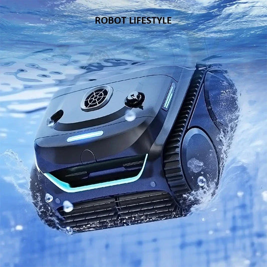 Robot Pool Cleaner Cordless C2 APP Cleaning Background and Walls 180um+Ultra Fine Filter 3Hours Runtime Scheduled Periodic