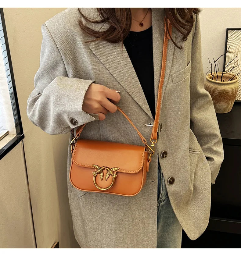 Ladies' Handbag, Swallow Bag, High-end, Fashionable, Versatile, Single Shoulder Crossbody Bag, Small Square Bag, Commuting Bag