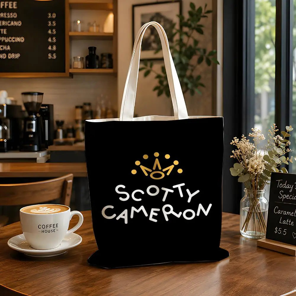 Sport S-Scotty C-Cameron Storage Bags Reusable Canvas Tote Suitable for School Class Commuting Shopping as Gifts