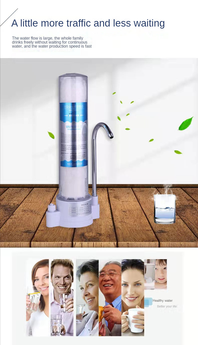 Water purifier household direct drinking tap filter tap water transparent water filter ceramic cartridge