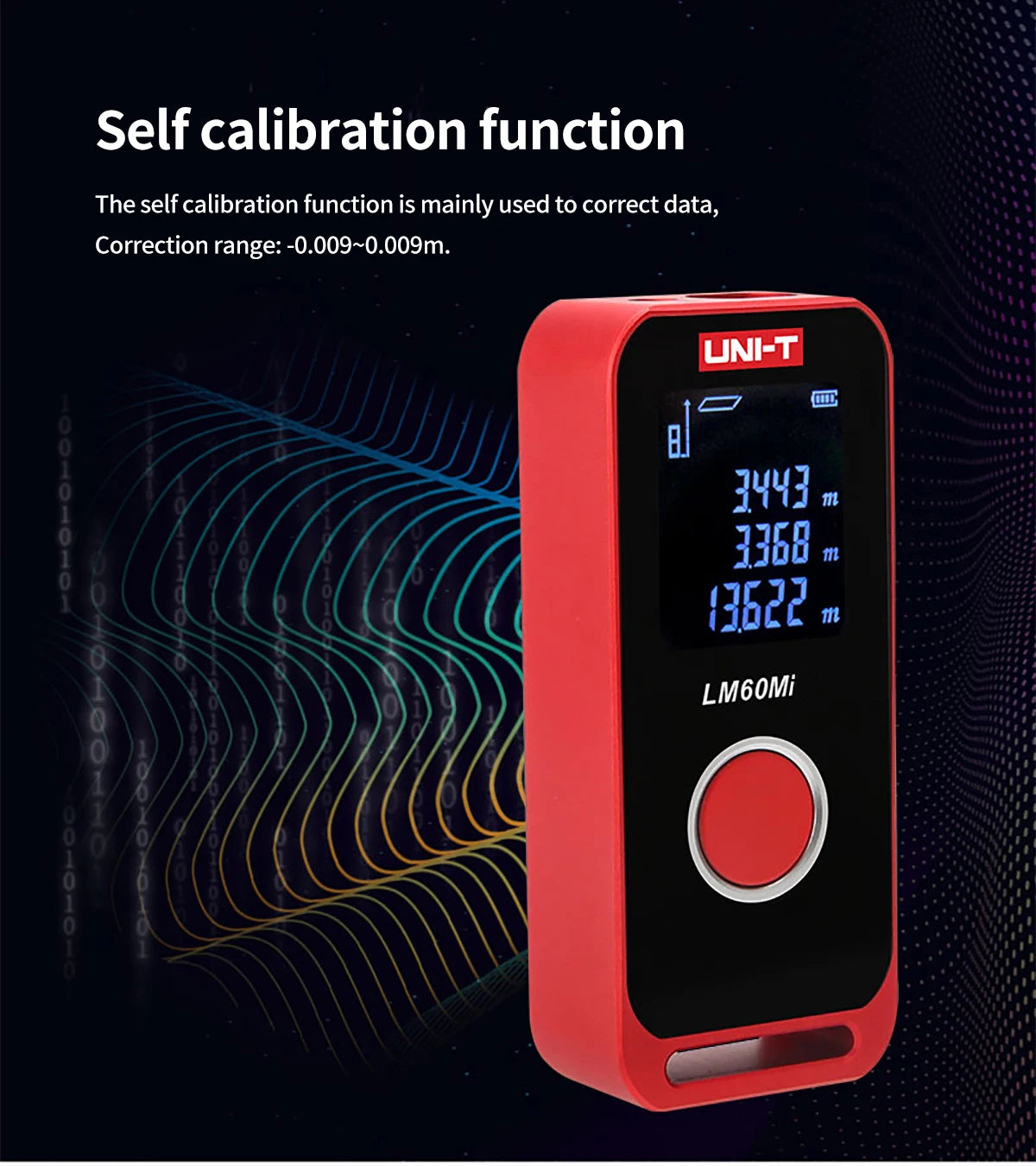 UNI-T Mini Laser Distance Meter 40m 60m Range Finder LED Display Digital Tape Measure Rechargeable Handheld Rangefinder