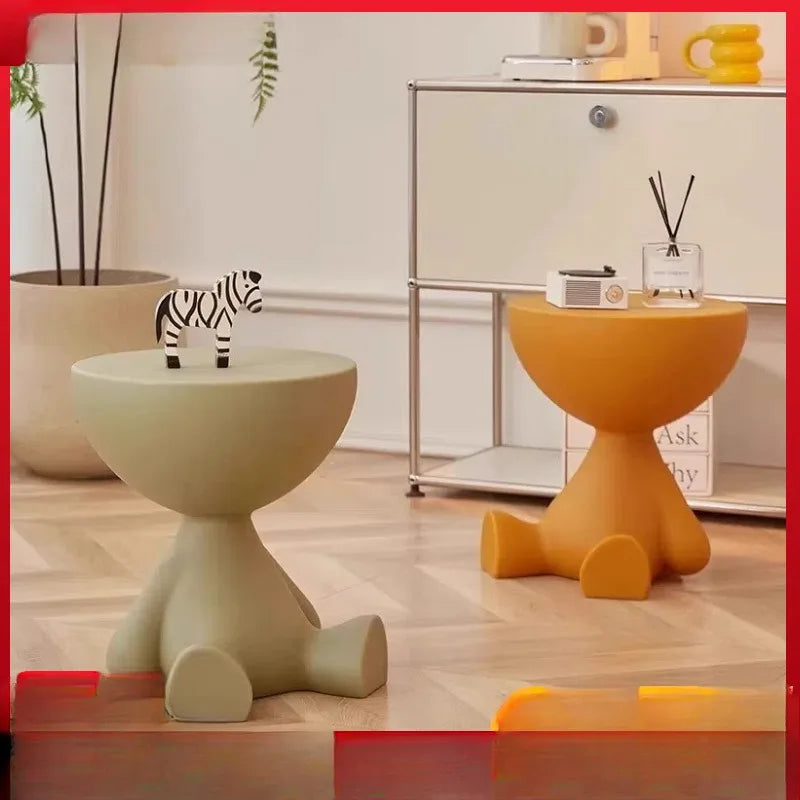 Creative Light Luxury Cartoon Sofa Edge Table Creative Flat Head Coffee Table Small Household Coffee Table Furniture Side Table
