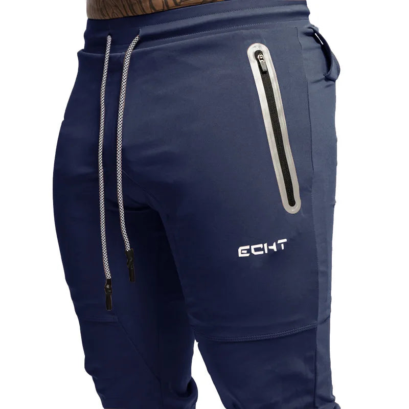Autumn Winter Pants Men Sweatpant Jogger Casual Sweat Pants Zipper Packets 3XL