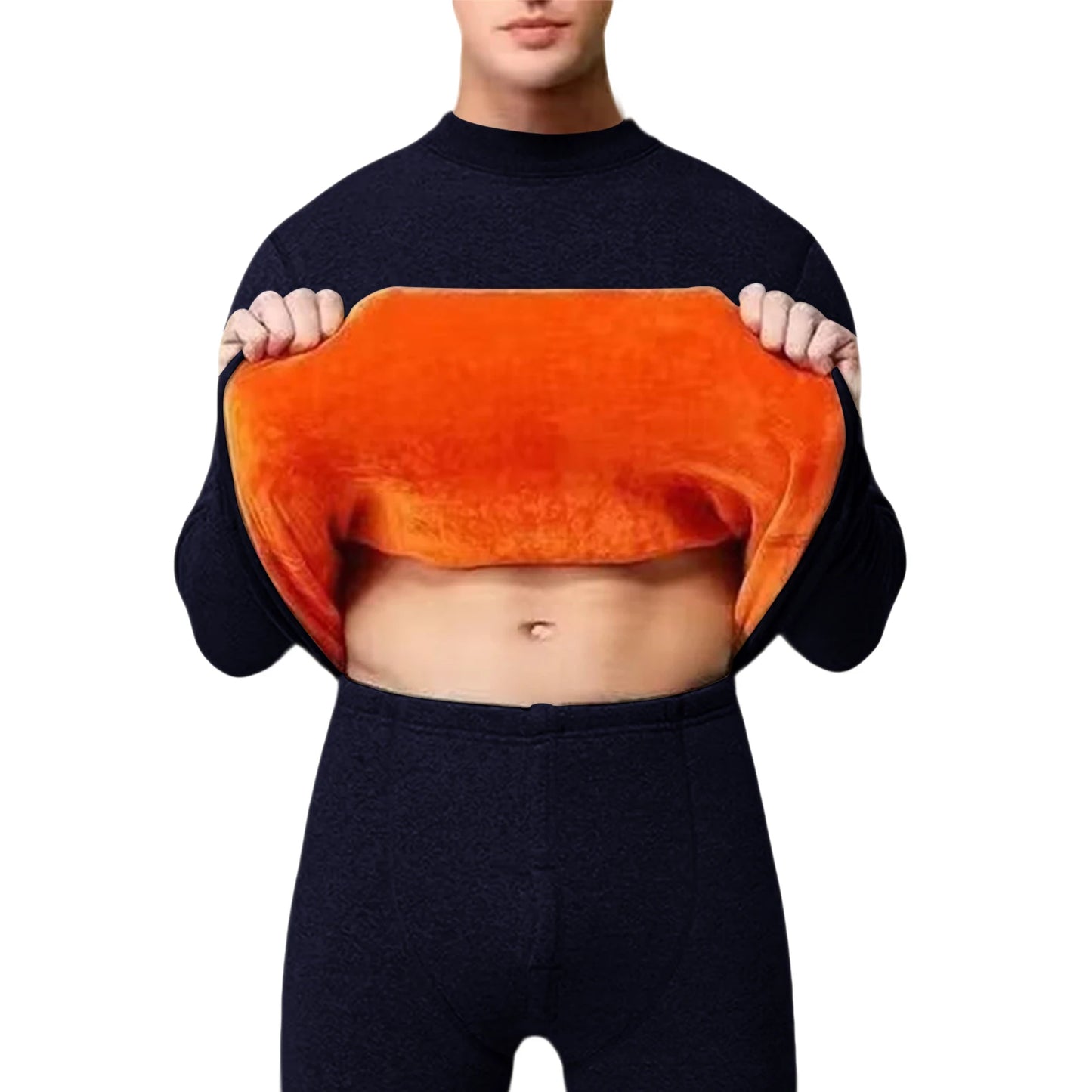 Men's Thermal Underwear Thin Base Cotton Sweater Winter Thermo Shirt Tops Pants Set Thermal Clothing Set Skiing Underwear Set