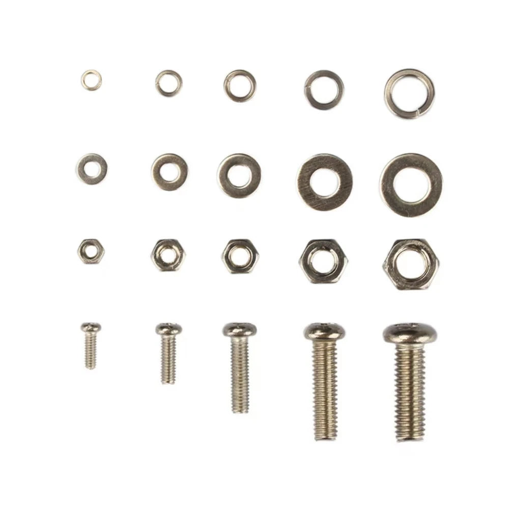 320pcs Stainless Steel Screw Nut Bolt Assortment Kit M2 M2.5 M3 M4 M5 Nuts and Bolts Assortment