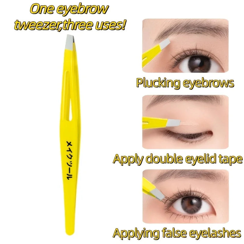 High-Quality Stainless Steel Eyebrow Tweezers Hair Removal Facial Care Tools Eyebrow Shaping Trimming and Beard Care Tool