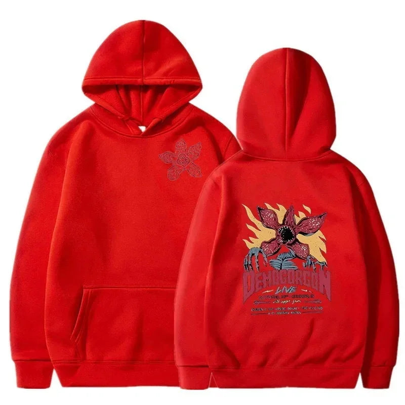 2024 Spring Men's Sportswear Printed Pattern Hooded Street Clothing Pullover Fashion Casual Sweatshirt Loose Street Hoodie