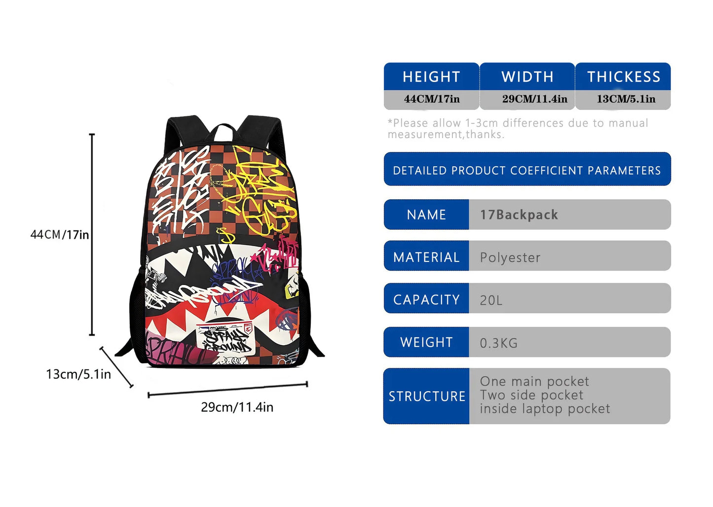 2026 New Summer New Popular Graffiti Schoolbag for Primary School Students with Large Capacity Graffiti Printing Kids Backpack