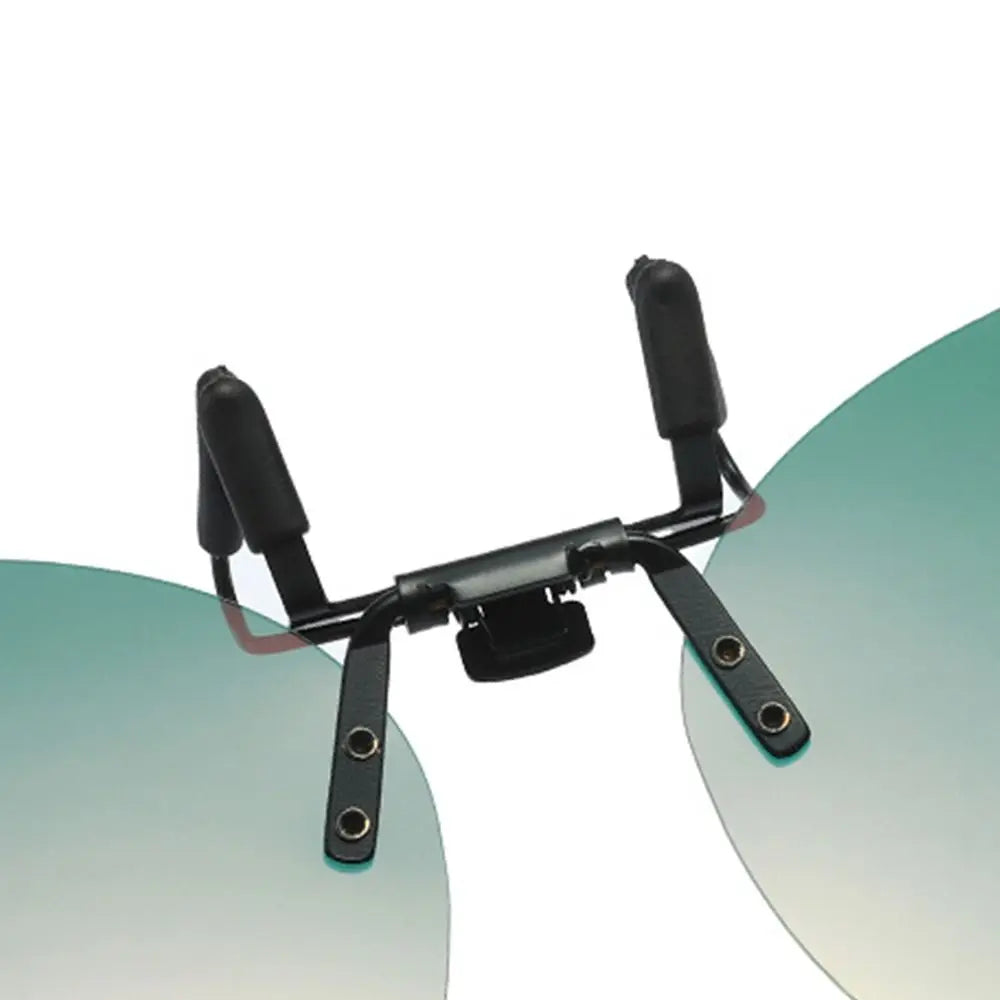Polarized Clip On Sunglasses Over Prescription Glasses Ultra-Light UV400 Flip Up Sun Glasses Cat Eye Convenient Shades