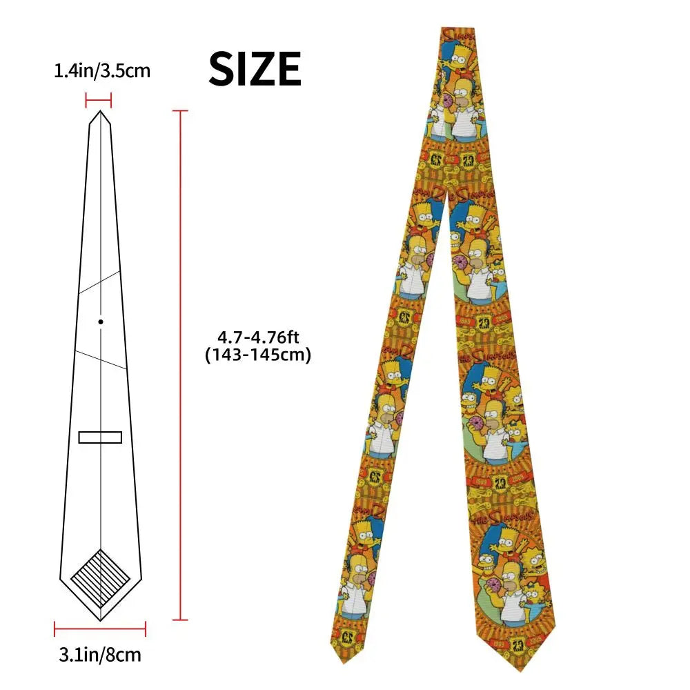 Personalized The S-Simpsones Homer Neck Ties Men Formal Silk Wedding Neckties