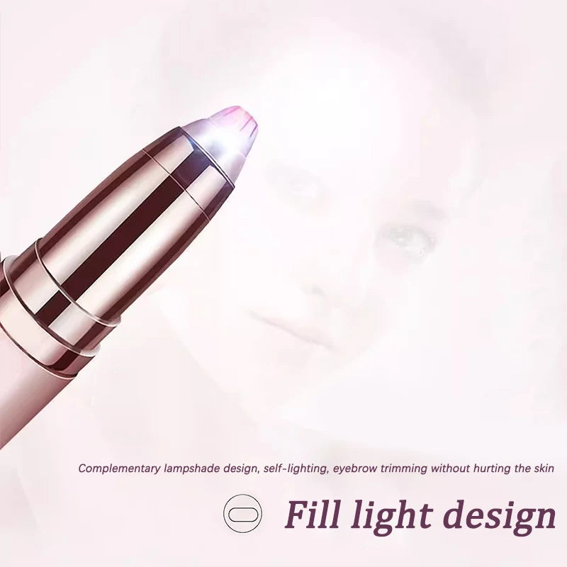 Mini electric eyebrow trimmer, USB charging women's facial shaving and hair removal device, portable eyebrow trimmer pen