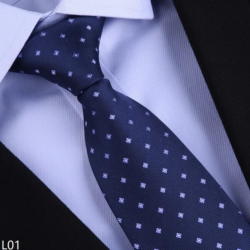 High Quality 100% Real Silk Tie For Men's Business Banquet Formal Shirt Accessories With Fashionable Striped Pattern 8CM Necktie