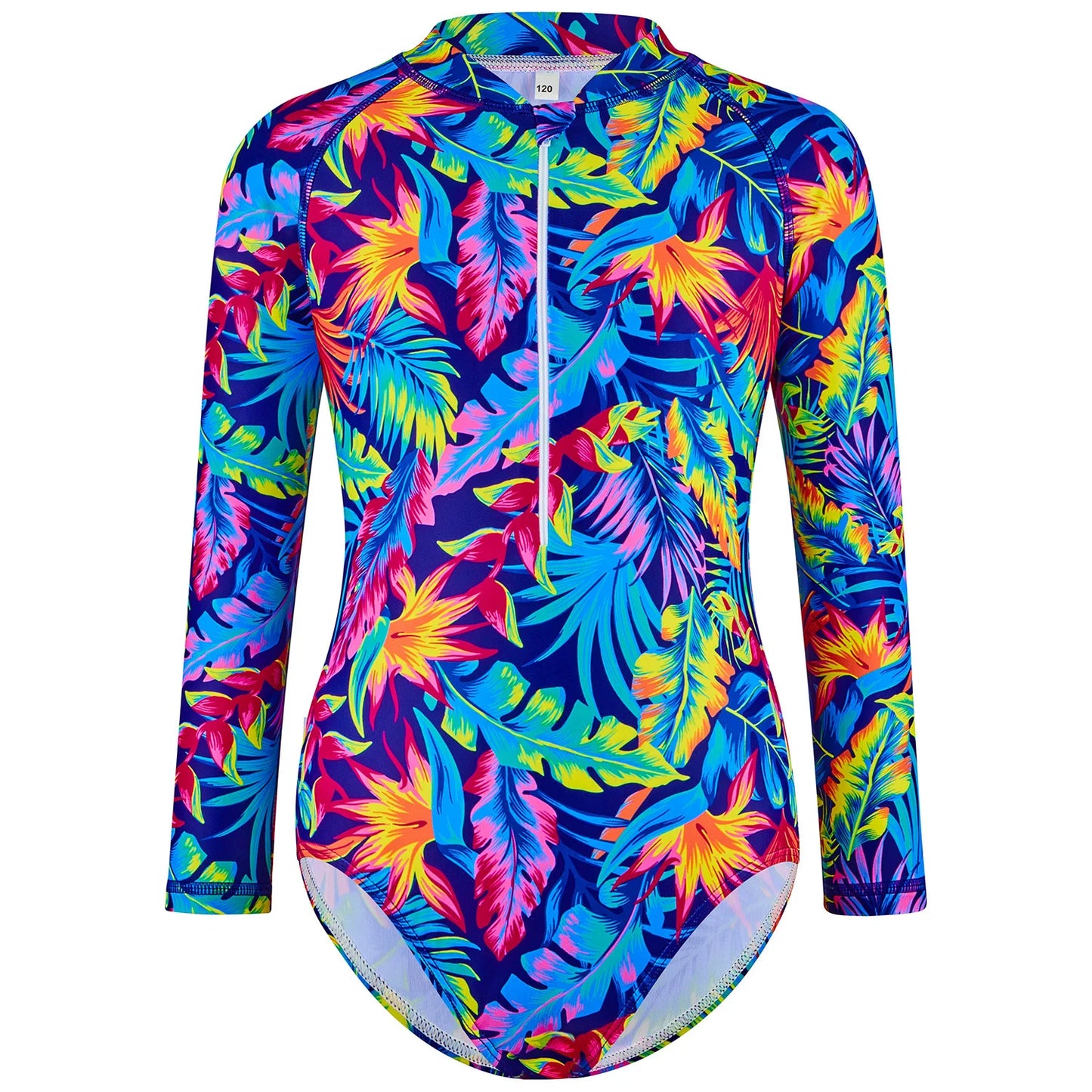 Kids Bathing Suits One-Piece Swimsuit For Girls Long Sleeves Girls Swimwear Surf Suit for Beach and Water Sports For 2 To 10Y