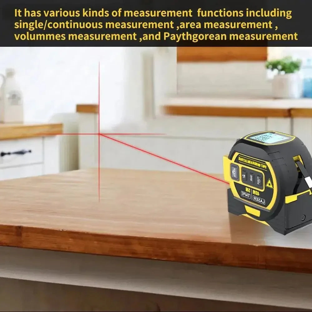 3IN1 Laser Tape Measure Meter Laser Rangefinder Meter With Digital Display 40M/60M Laser 5M Tape measure Precision Measure Ruler