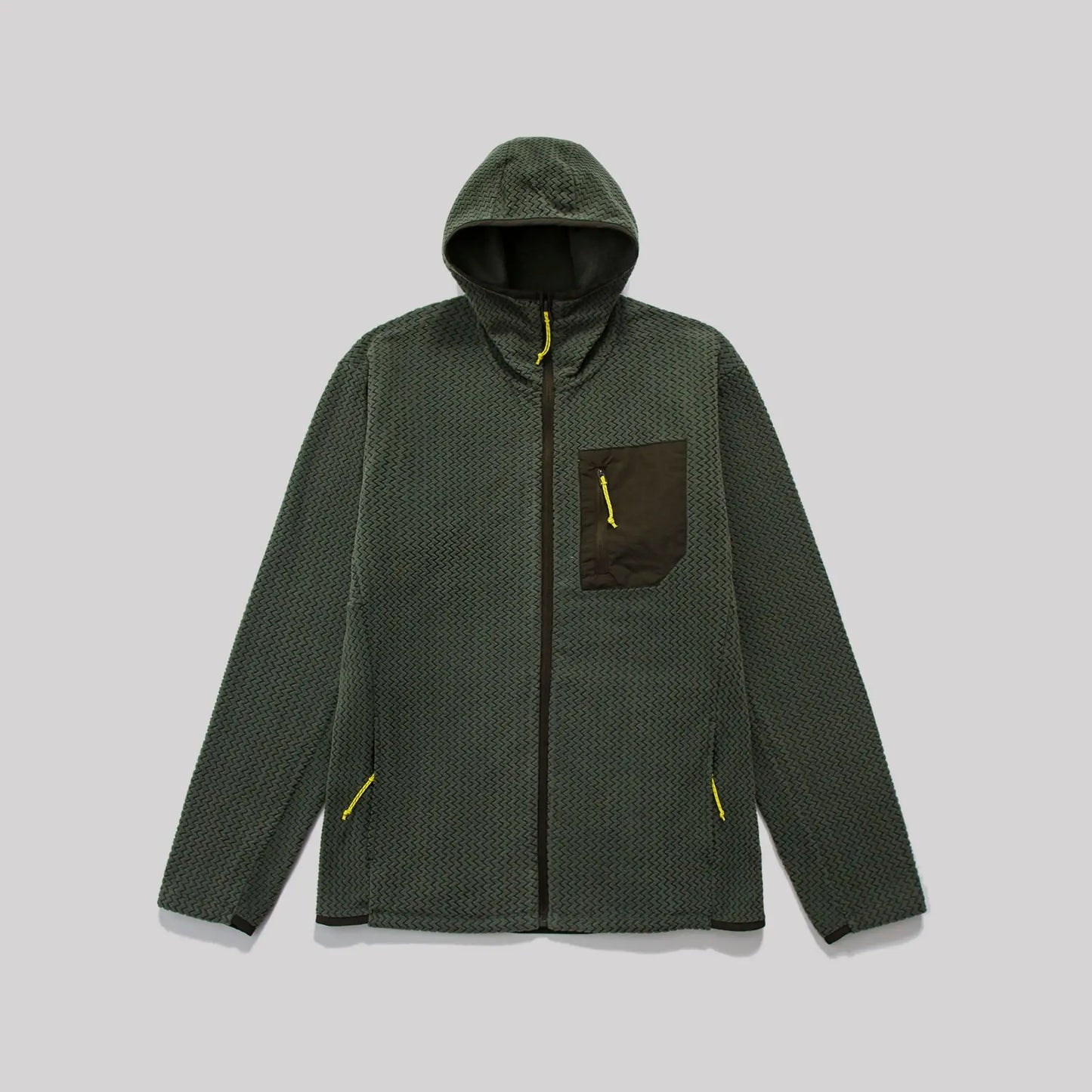 Winter Outdoor Windproof Wavy - Patterned Stand - Collar Zip - Up Jacket Unisex Loose-fitting Casual Warm Windproof Jacket.
