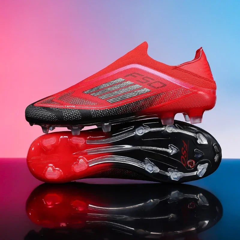 Men Football Boots Training Soccer Shoes FG Ultralight Long Spikes Breathable Drop Shipping Match Sport Cleats Indoor Sneakers