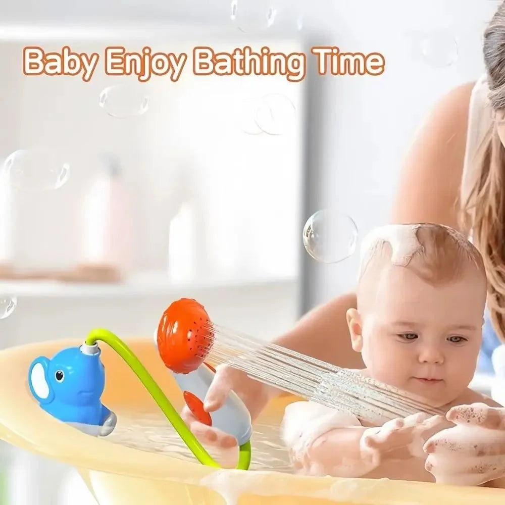 new Baby Bath Shower Head Toys for Kids Ages 2-4 Bath Toys for Infants with Elephant Water Pump for Kids 3-5 Kids Bath Toys