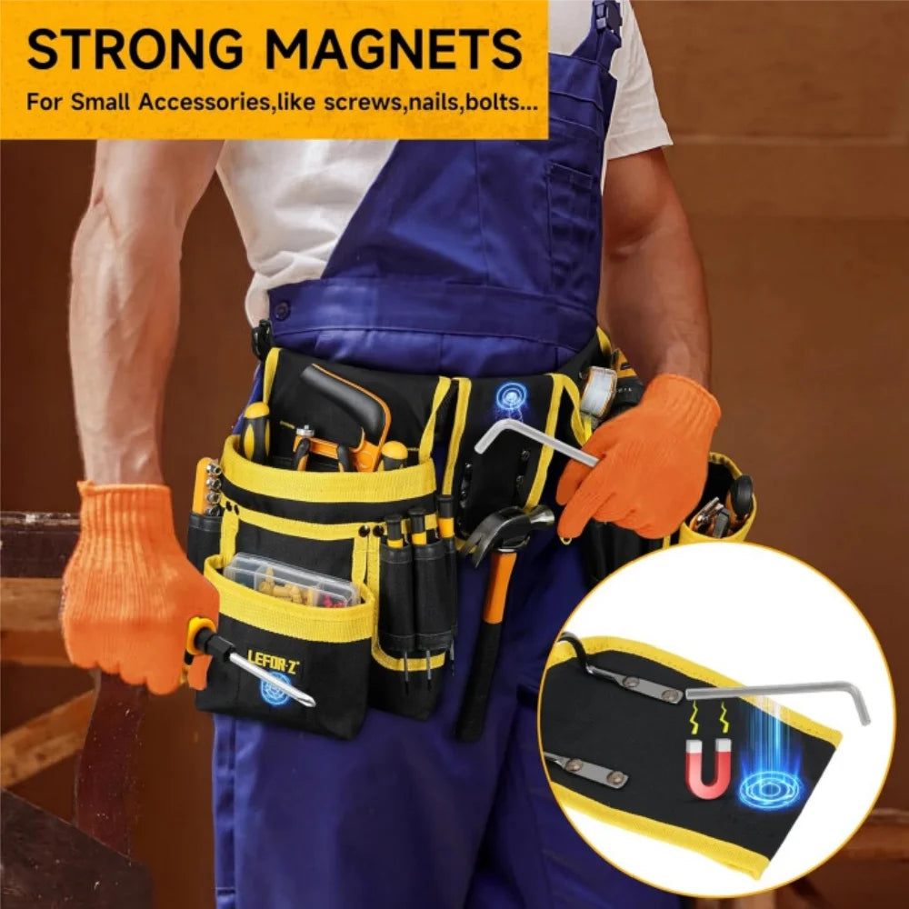Tool Organizer Bag Toughbuilt Magnetic Electrician Tools Waist Pack, Adjustable Tool Pouch for Repair,work Tool Pouch Storage
