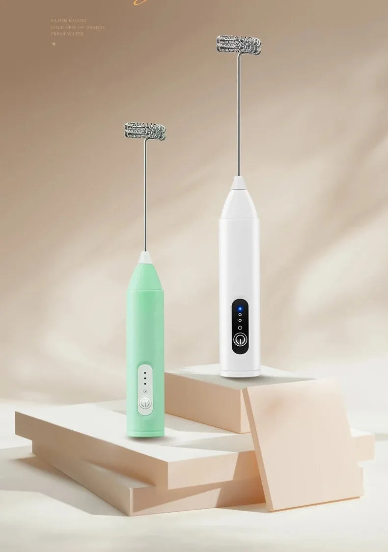 Wireless Milk Frothers Electric Handheld Blender Electrical Mini Coffee Maker Whisk Mixer With USB For Coffee Cappuccino Cream