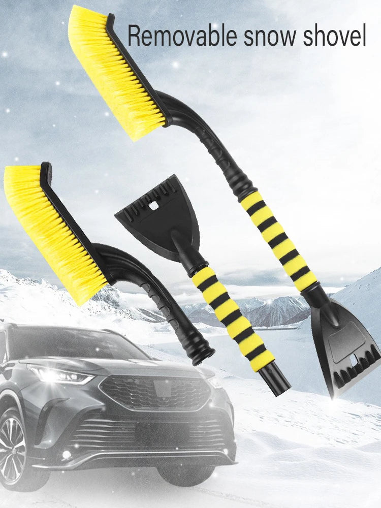Car Snow Removal Operation Winter Rubbing Board Retractable Brush With Detachable Ice Scraper And Auto Windshield Snow Shovel