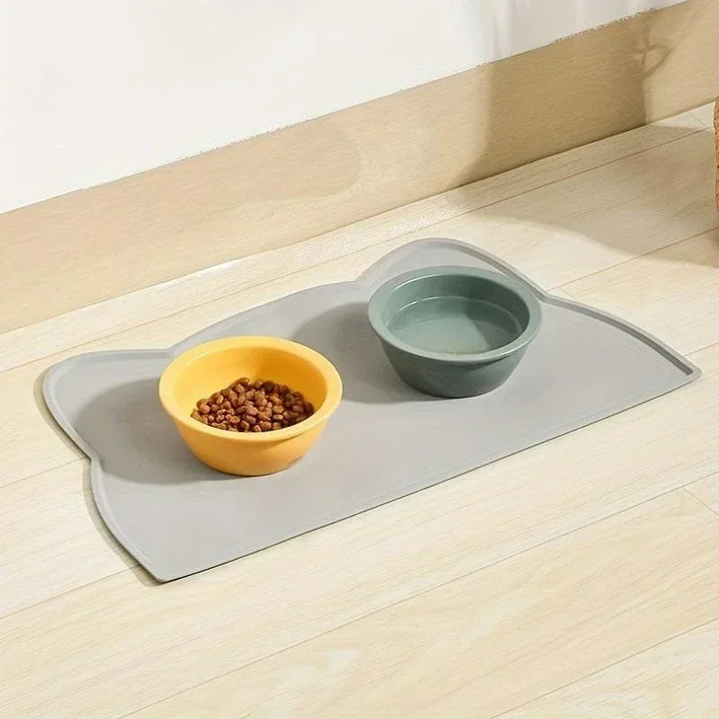 Pet Feeding Mat for Dogs Cats Non-Slip Silicone Cat Food Mat Waterproof Washable Spill-Proof Pet Placement Mat Pet Supplies