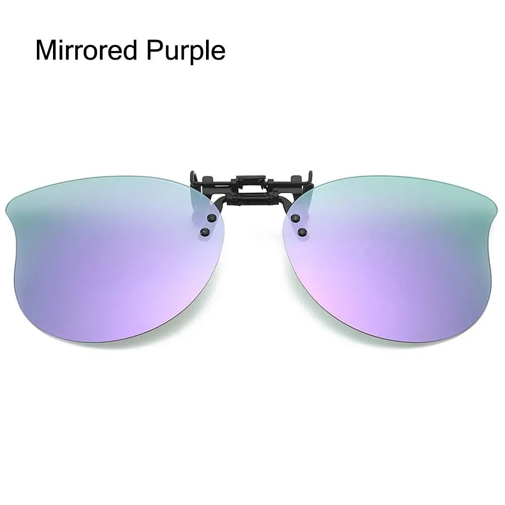 Polarized Clip On Sunglasses Over Prescription Glasses Ultra-Light UV400 Flip Up Sun Glasses Cat Eye Convenient Shades