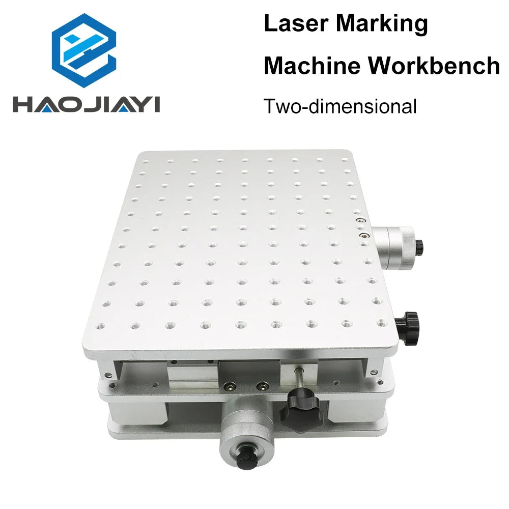HAOJIAYI 1064nm Fiber Laser Marking Engraving Machine 2 Axis Moving Table Portable Cabinet Case XY Table