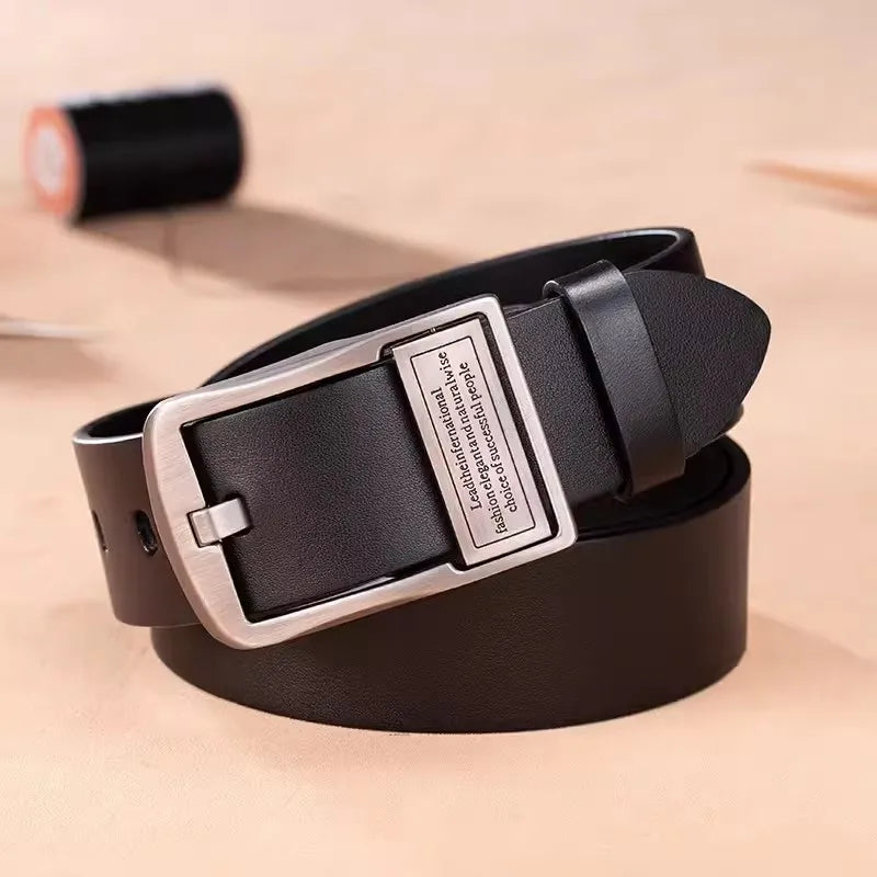 Men's genuine leather business belt - high quality genuine leather suitable for work gatherings formal occasions jeans belt