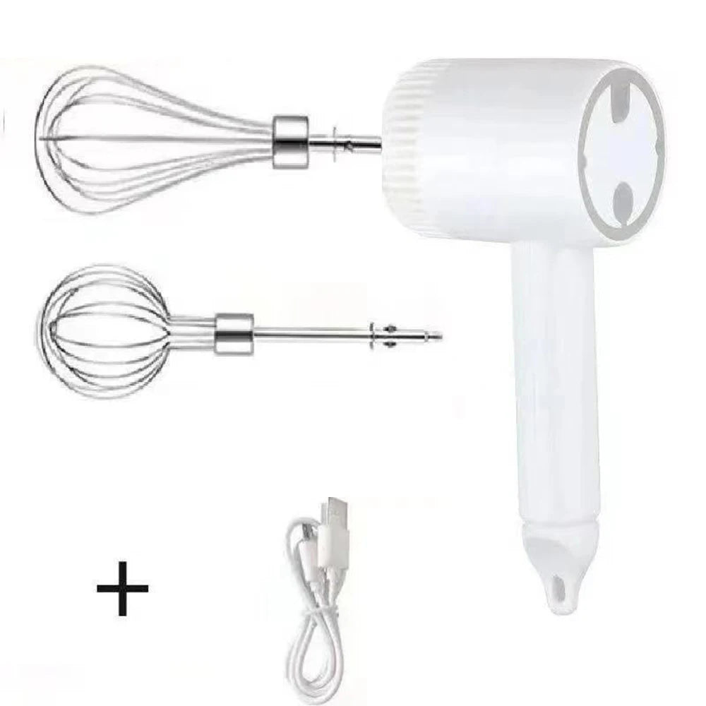 USB Electric Food Mixer Wireless Hand Blender Portable Garlic Crusher 3 Speeds Dough Cream Egg Beater Baking Masher Kitchen Tool