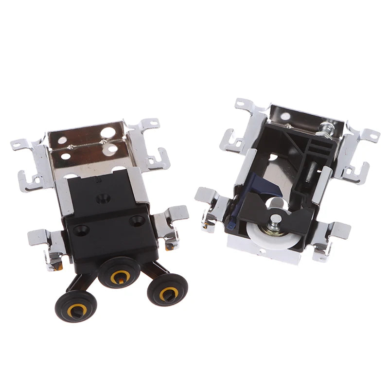 1pc Cabinet Sliding Wardrobe Door Part Top/bottom Down Wheels/Runner/Guides Kit Side-mounted Hanging Sliding Pulley Open Wheel