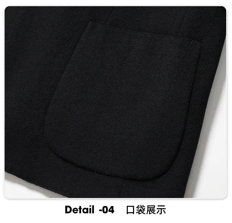 High-end, fashionable and stylish 96% wool" Casual and trendy thick wool suit with down detachable inner liner (90% down)
