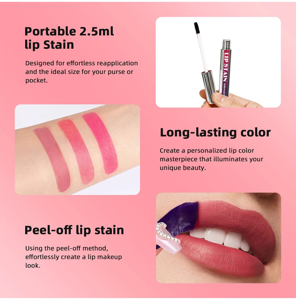 Matte Lip Tint Peel Off Lip Tints Stain Cosmetics Liquid Lipstick Lips Stick Free Shipping Makeup Ink Inks Gloss Pack Set
