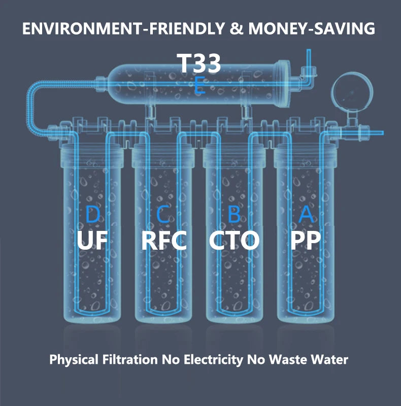 Household Kitchen Ultrafiltration  Water Purifier With Tap Stainless Steel Direct Drink Tap Water Purifier Water Filter System