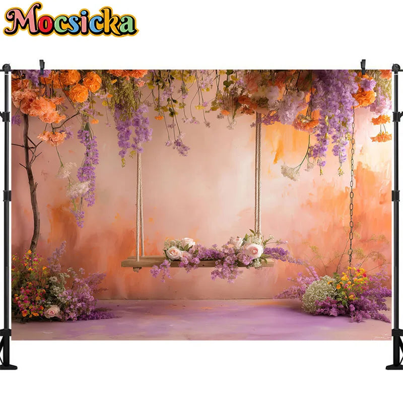 Wedding Theme Photography Background Round Wreath Wooden Wall Decoration Couple Wedding Scene Supplies Backdrop Studio Props