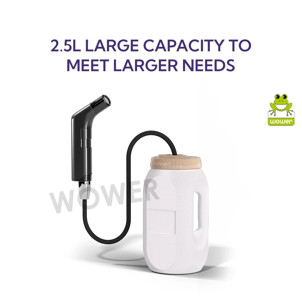 2.5L Portable Electric Bidet Rechargeable Shataf Hand Bidet Butt Sprayer for Personal Hygiene Cleaning Travel Camping Bidet